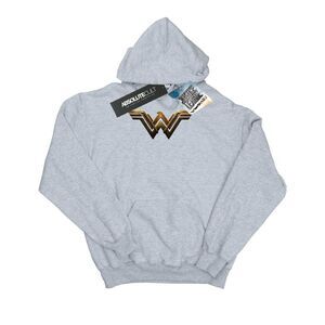 DC Comics Mens Justice League Movie Wonder Woman Emblem Hoodie / Sports Grey